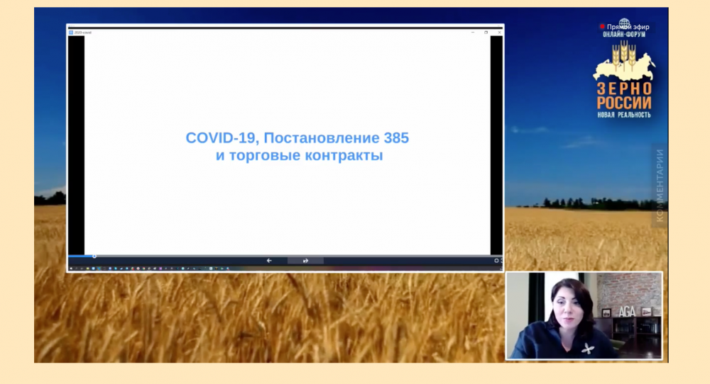 Проблемы реализации зерна обсудили на онлайн-форуме "Зерно России: новая реальность"