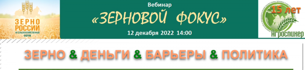 Перспективы рынка зерна в 2023 году обсудили на «Зерновом фокусе»